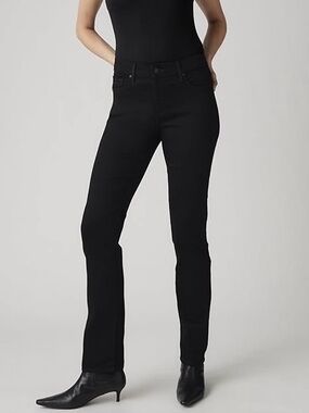 Levi's 312 Shaping Slim Mid Rise Black Jeans with Stretch Women's Size 25